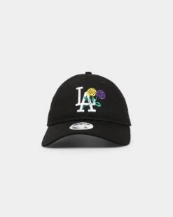 New Era Women's Los Angeles Dodgers 'Rose Crossover' 9TWENTY Strapback Black/White