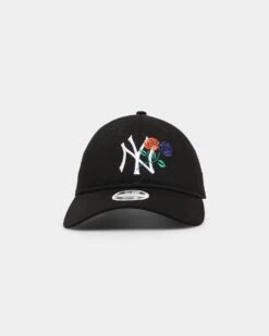 New Era Women's New York Yankees 'Rose Crossover' 9TWENTY Strapback Black/White
