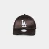 New Era Women's Los Angeles Dodgers 'Satin' 9FORTY Cloth Strapback Walnut