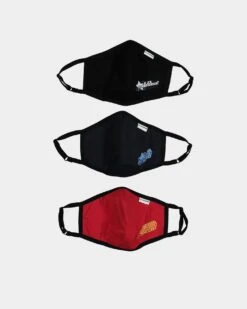 Lil Homme Kids' Arcade Masque 3 Pack Black/Red/Navy -Fashion Clothing Store 01024726B034ONE default 0080