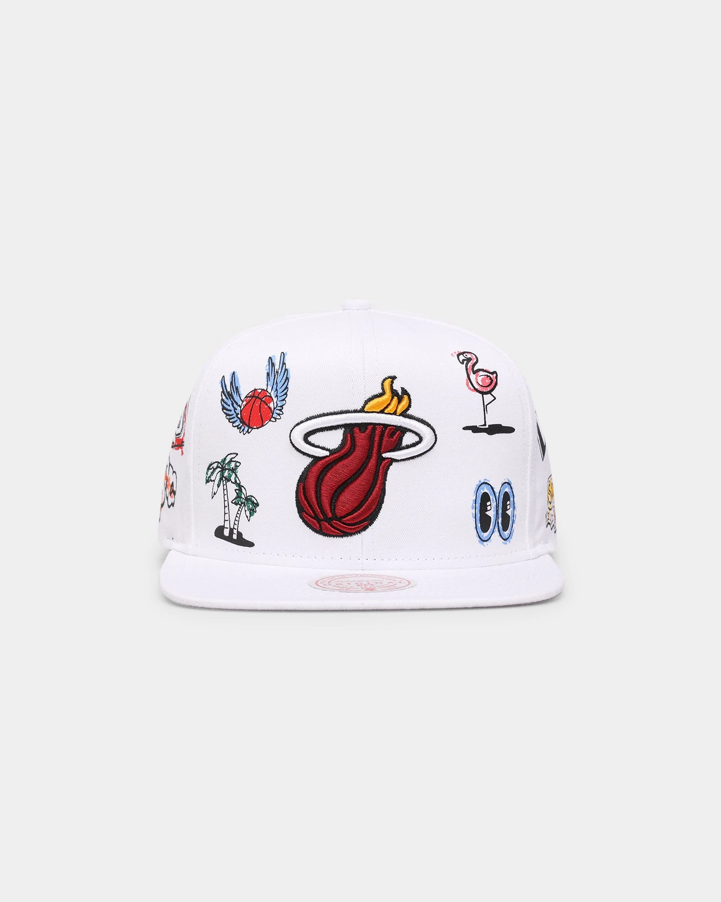 Mitchell & Ness Miami Heat 'Hand Drawn' Original Fit Snapback White 3 Mitchell & Ness Miami Heat 'Hand Drawn' Original Fit Snapback White