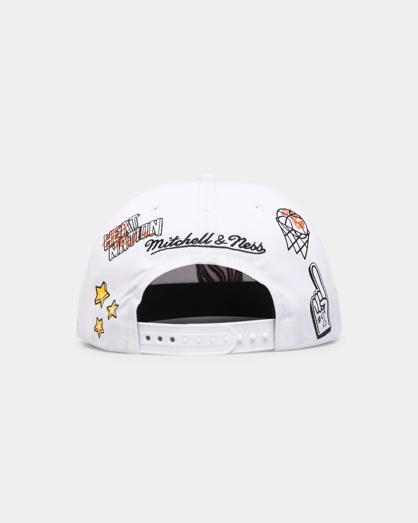 Mitchell & Ness Miami Heat 'Hand Drawn' Original Fit Snapback White 6 Mitchell & Ness Miami Heat 'Hand Drawn' Original Fit Snapback White - Image 4