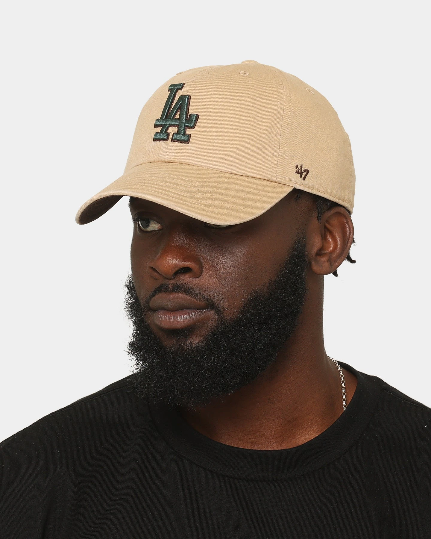 '47 BRAND 47 Brand Los Angeles Dodgers 'Croc Hunter' Clean Up Strapback Khaki/Dark Green 4 '47 BRAND 47 Brand Los Angeles Dodgers 'Croc Hunter' Clean Up Strapback Khaki/Dark Green - Image 2