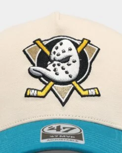 '47 BRAND 47 Brand Anaheim Ducks MVP DT Snapback Natural/ Dark Teal -Fashion Clothing Store 01027122 YN430 default 0050