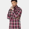 Saint Morta Prima Long Sleeve Flannel Shirt Black/Pink 1 Saint Morta Prima Long Sleeve Flannel Shirt Black/Pink -Fashion Clothing Store 02020574 YB025 mens 0010