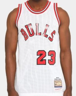 Mitchell & Ness Authentic Chicago Bulls #23 84'-85' Michael Jordan Jersey White -Fashion Clothing Store 02024311 YW100 mens 0081