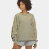 Champion Rev Weave Multi Script Crew American Khaki -Fashion Clothing Store 02025357 YA108 womens 020