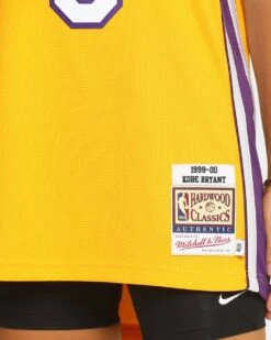 Mitchell & Ness Kobe Bryant NBA Finals '99-'00 #8 Authentic Los Angeles Lakers Jersey Yellow -Fashion Clothing Store 02026873 YY001 womens 0040