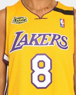 Mitchell & Ness Kobe Bryant NBA Finals '99-'00 #8 Authentic Los Angeles Lakers Jersey Yellow -Fashion Clothing Store 02026873 YY001 womens 0060