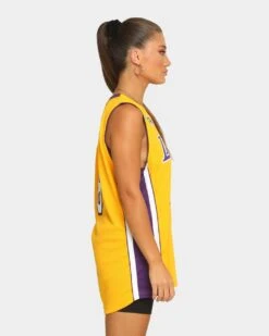 Mitchell & Ness Kobe Bryant NBA Finals '99-'00 #8 Authentic Los Angeles Lakers Jersey Yellow -Fashion Clothing Store 02026873 YY001 womens 0080