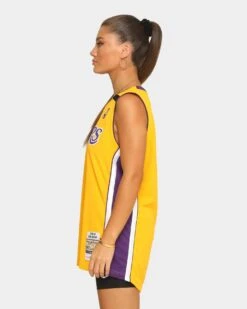 Mitchell & Ness Kobe Bryant NBA Finals '99-'00 #8 Authentic Los Angeles Lakers Jersey Yellow -Fashion Clothing Store 02026873 YY001 womens 0090