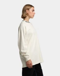BEENTRILL Logo Rib Long Sleeve T-Shirt Off White 13 BEENTRILL Logo Rib Long Sleeve T-Shirt Off White -Fashion Clothing Store 02030270 YO007 womens 005