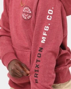 Brixton Kid's Crest Pullover Hoodie Dark Brick 10 Brixton Kid's Crest Pullover Hoodie Dark Brick -Fashion Clothing Store 02031073 YD622 default 030