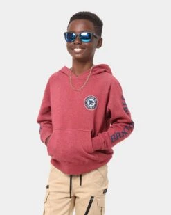 Brixton Kid's Forte Pullover Hoodie Dark Brick