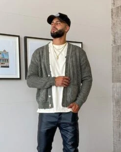 XXIII Cicero Knit Button Cardigan Army Green