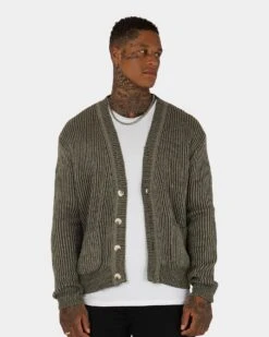 XXIII Cicero Knit Button Cardigan Army Green -Fashion Clothing Store 02031624 YA400 mens 00010 91d7ea87 853b 4f2a adf5 96b2cf4b9d7e