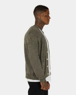 XXIII Cicero Knit Button Cardigan Army Green -Fashion Clothing Store 02031624 YA400 mens 00050 3ed05e0d 4475 4eb0 b46a de5c550828a4