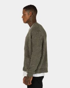 XXIII Cicero Knit Button Cardigan Army Green -Fashion Clothing Store 02031624 YA400 mens 00060 1439321d a554 40bc 9664 0a54d66df73b