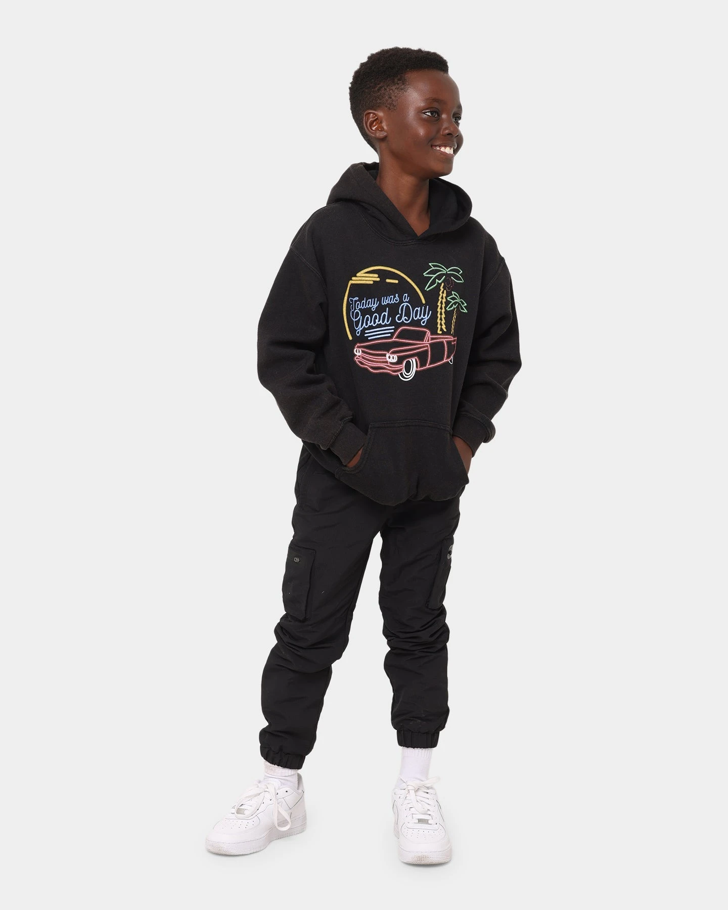 Shortie Kid's Today Was A Good Day Hoodie Black 4 Shortie Kid's Today Was A Good Day Hoodie Black - Image 2