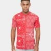 Carre Bandana Ultra Classic Short Sleeve T-Shirt Red 2 Carre Bandana Ultra Classic Short Sleeve T-Shirt Red -Fashion Clothing Store 02032420 YR001 mens 0010