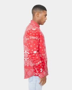Carre Bandana Ultra Flannel Shirt Red -Fashion Clothing Store 02032601 YR001 mens 0070