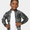 Lil Homme Kids' Bandana Ultra Flannel Shirt Black/White