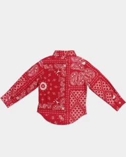 Lil Homme Kids' Bandana Ultra Flannel Shirt Red -Fashion Clothing Store 02032605 YR001 default 0090