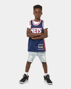 Nike Kids' Brooklyn Nets Kevin Durant #7 City Edition Swingman Jersey Midnight Navy -Fashion Clothing Store 02033129 YN303 default 0030