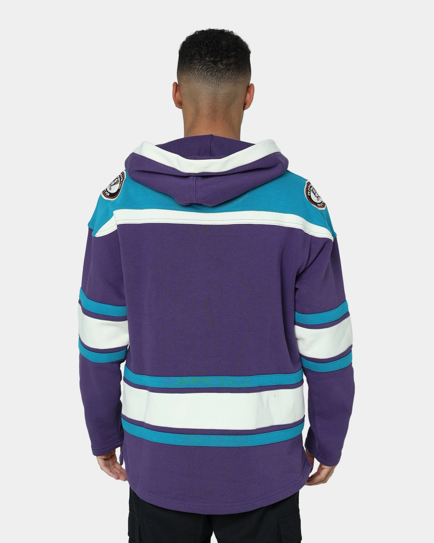 '47 BRAND 47 Brand Anaheim Ducks Lacer Hoodie Purple/Sharks Teal 6 '47 BRAND 47 Brand Anaheim Ducks Lacer Hoodie Purple/Sharks Teal - Image 4