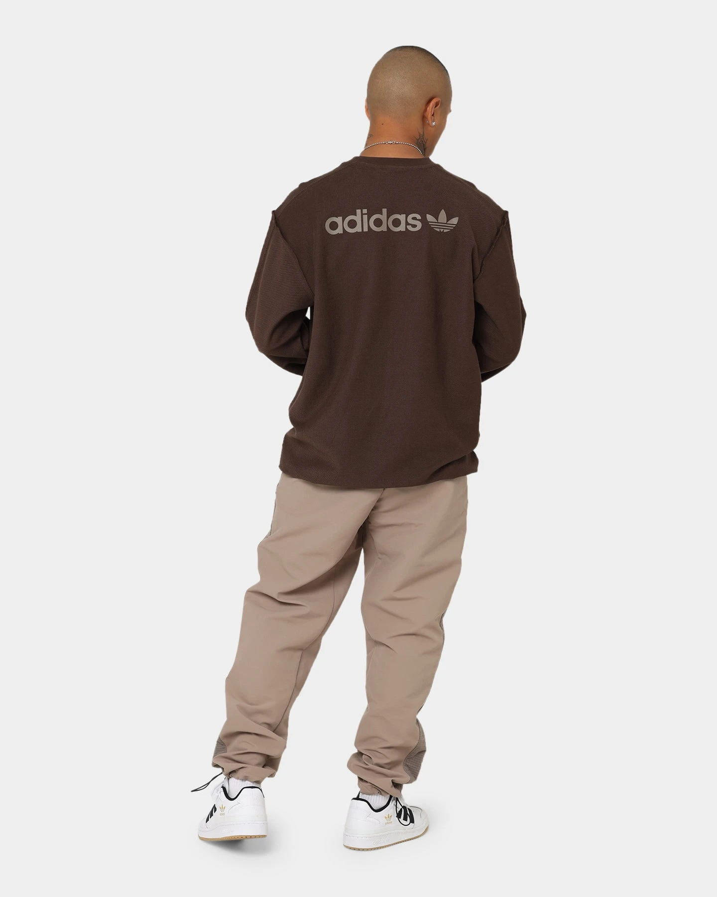 Adidas Loopback Crewneck Brown 5 Adidas Loopback Crewneck Brown - Image 3