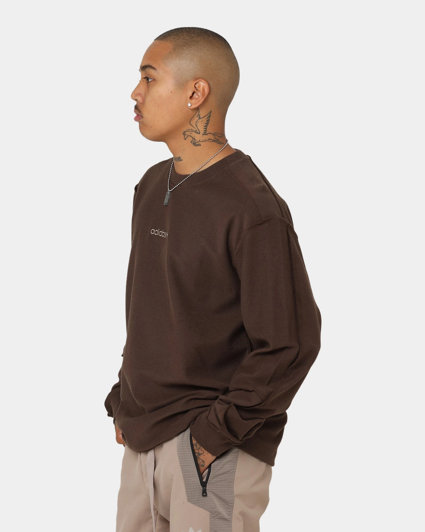 Adidas Loopback Crewneck Brown 9 Adidas Loopback Crewneck Brown - Image 7