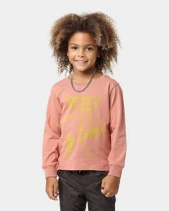 Honor The Gift Kids' Holiday Alive Long-Sleeve T-Shirt Terra Cotta