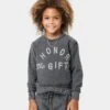 Honor The Gift Kids' Holiday Weathered Crewneck Black -Fashion Clothing Store 02034937 YB001 default 0010