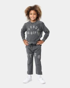 Honor The Gift Kids' Holiday Weathered Crewneck Black -Fashion Clothing Store 02034937 YB001 default 0020