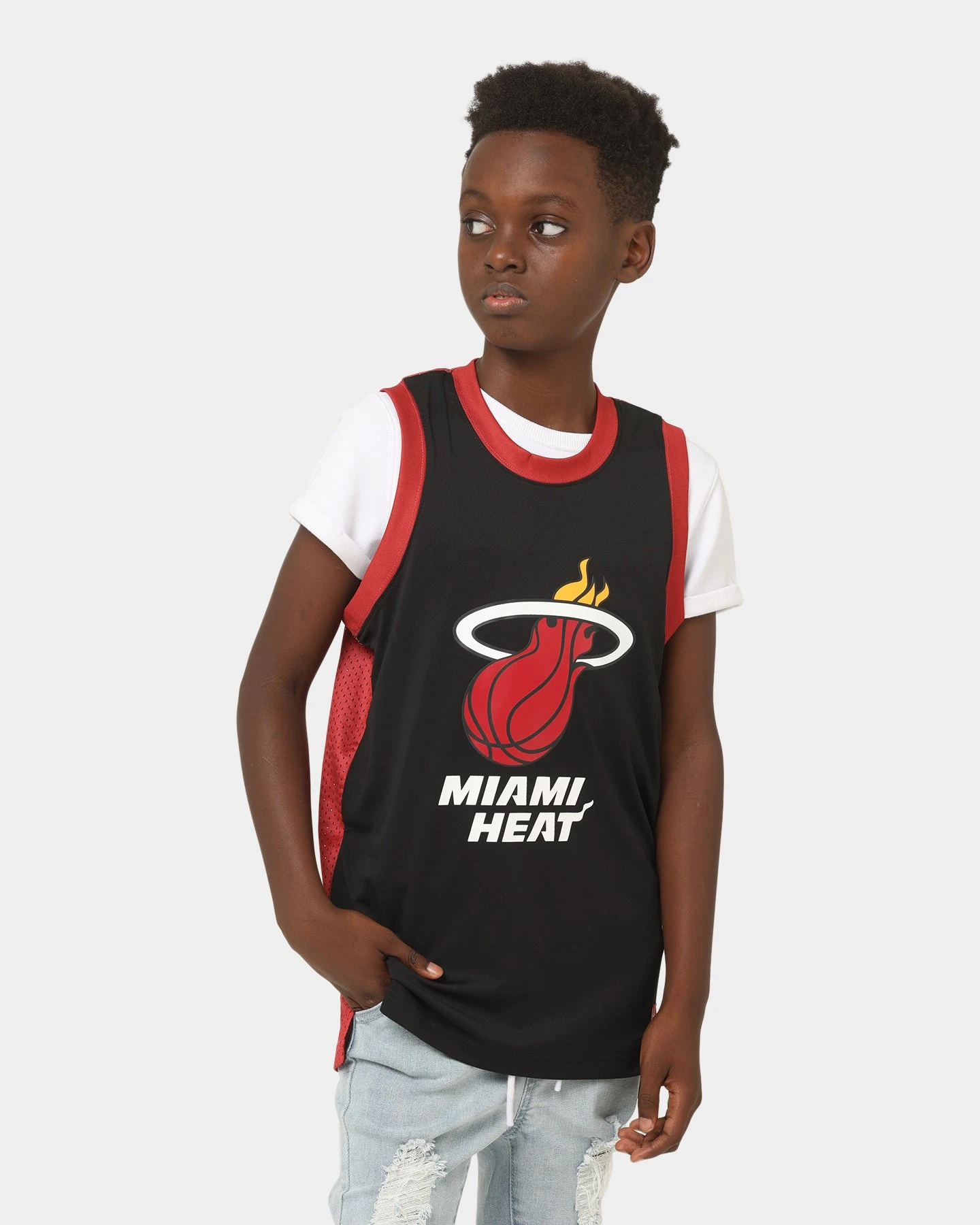 NBA Kids' Miami Heat Ally Oop Mesh Tank Black 3 NBA Kids' Miami Heat Ally Oop Mesh Tank Black