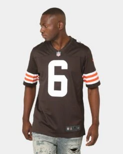 Nike Cleveland Browns Baker Mayfield #6 Game NFL Jersey Seal Brown