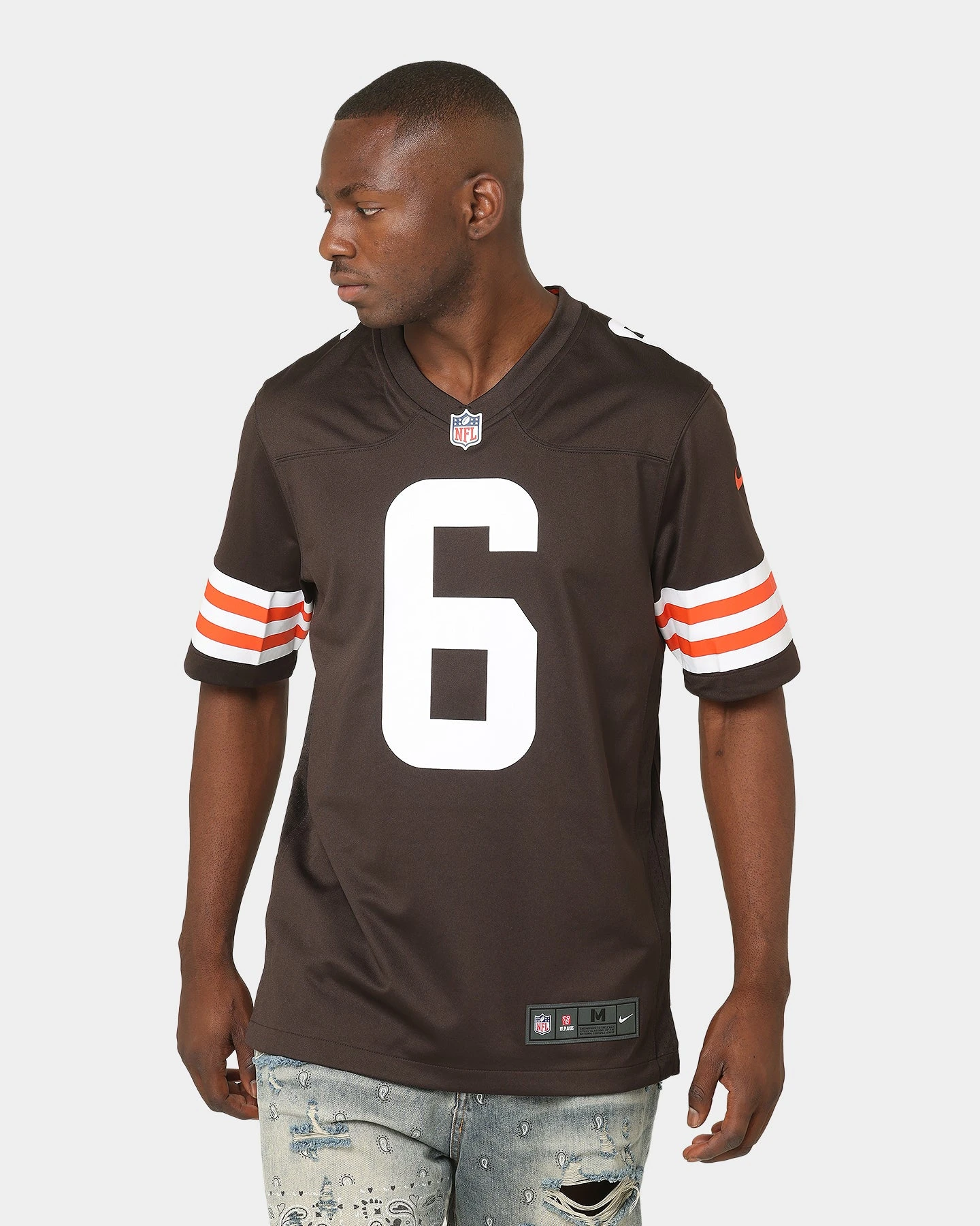 Nike Cleveland Browns Baker Mayfield #6 Game NFL Jersey Seal Brown 3 Nike Cleveland Browns Baker Mayfield #6 Game NFL Jersey Seal Brown