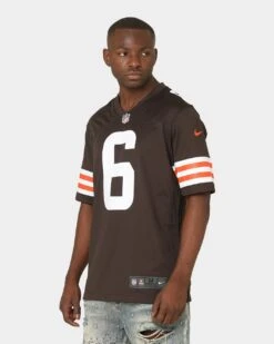 Nike Cleveland Browns Baker Mayfield #6 Game NFL Jersey Seal Brown 17 Nike Cleveland Browns Baker Mayfield #6 Game NFL Jersey Seal Brown -Fashion Clothing Store 02034949 YS146 mens 0060