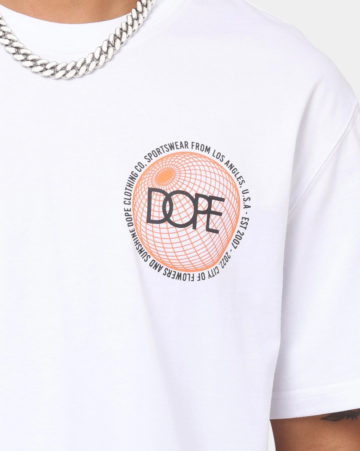 Dope City Of Lowers T-Shirt White/Rust 5 Dope City Of Lowers T-Shirt White/Rust - Image 3