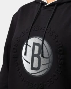 Hugo Boss Hugo Boss X NBA Basic Brooklyn Nets Hoodie Black -Fashion Clothing Store 02035214 YB001 womens 0070