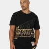 Mitchell & Ness Los Angeles Lakers Big Face 4.0 Short Sleeve T-Shirt Black -Fashion Clothing Store 02035348 YB001 mens 0010