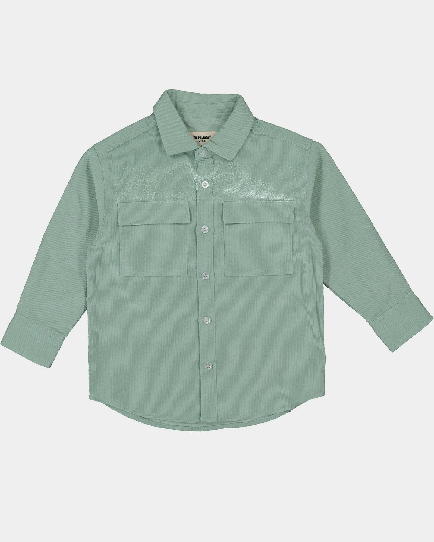 EN ES Kid's Style Long Sleeve Button Up Shirt Sage 5 EN ES Kid's Style Long Sleeve Button Up Shirt Sage - Image 3