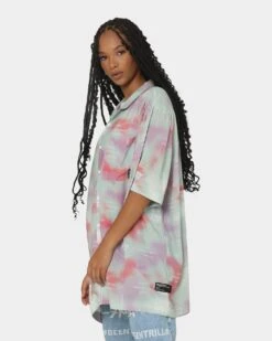 BEENTRILL Human Nature Short Sleeve Button Up Shirt Mint Green -Fashion Clothing Store 02036150 YM004 womens 0060