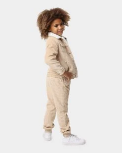 EN ES KIDS Kids' Realist Cord Sherpa Jacket Beige -Fashion Clothing Store 02036258 Y1000 default 0030