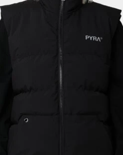 PYRA Sleeveless Puffa Vest Black 12 PYRA Sleeveless Puffa Vest Black -Fashion Clothing Store 02036313 YB001 womens 0030