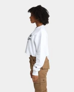 Champion Women's RB Archive Cropped Crewneck White -Fashion Clothing Store 02036373 YW100 womens 0060