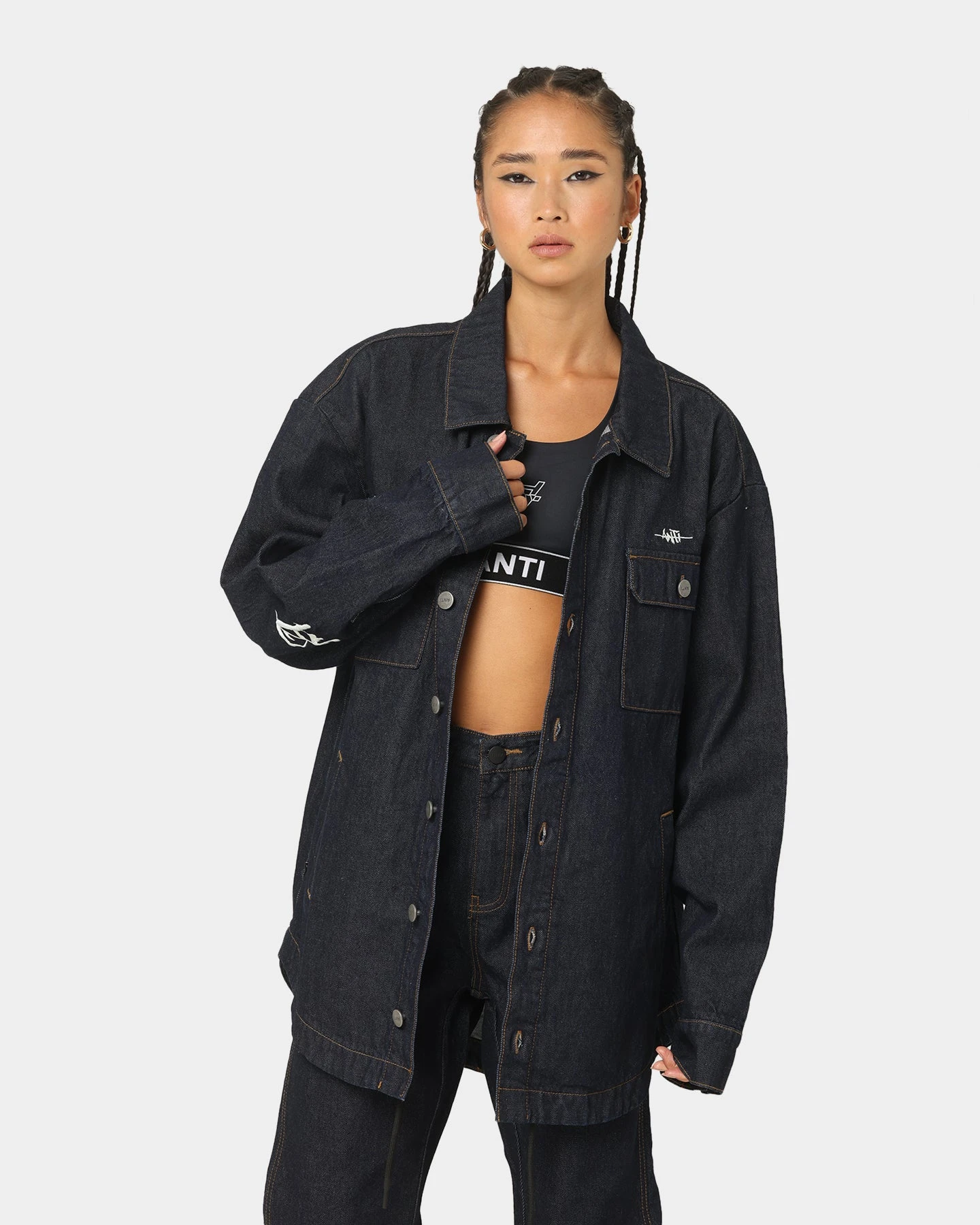 The Anti Order Oversized Denim Shirt Dark Indigo 4 The Anti Order Oversized Denim Shirt Dark Indigo - Image 2