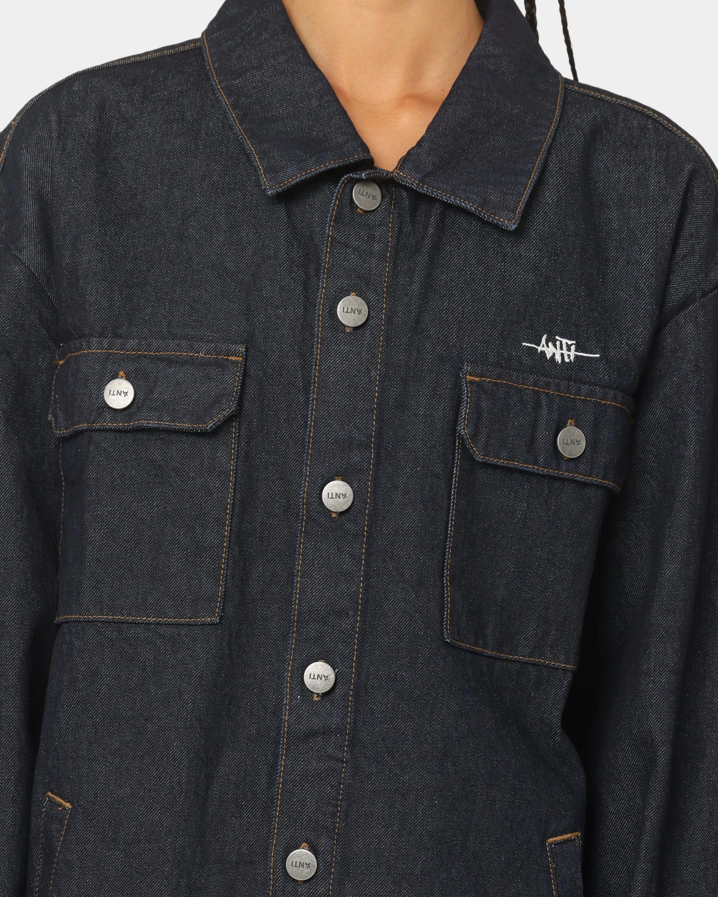 The Anti Order Oversized Denim Shirt Dark Indigo 6 The Anti Order Oversized Denim Shirt Dark Indigo - Image 4