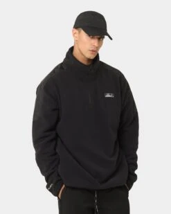 PYRA Polartec 1/4 Zip Jacket Black -Fashion Clothing Store 02036436 YB001 mens 0050