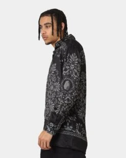 Last Kings Floridian Long Sleeve Button Up Black -Fashion Clothing Store 02036677 YB001 mens 0060